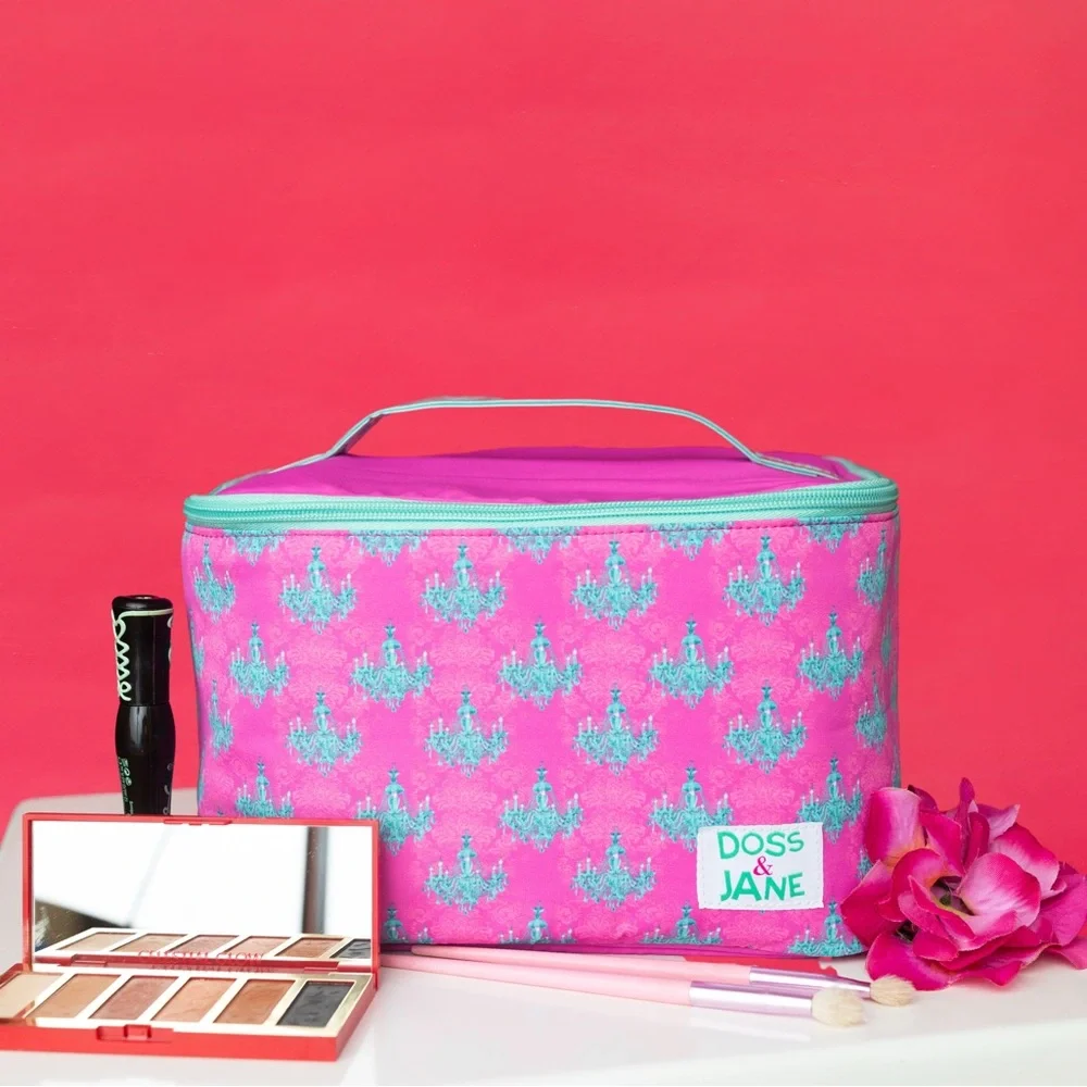 Doss & Jane Pink and Teal Cosmetic Organizer